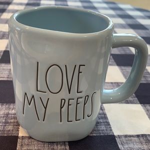 New Rae Dunn Ceramic LOVE MY PEEPS Blue Coffee Mug